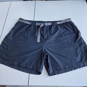 Columbia Belted Active Outdoor Trail Hiking Camping Shorts Charcoal Gray Mens 3X